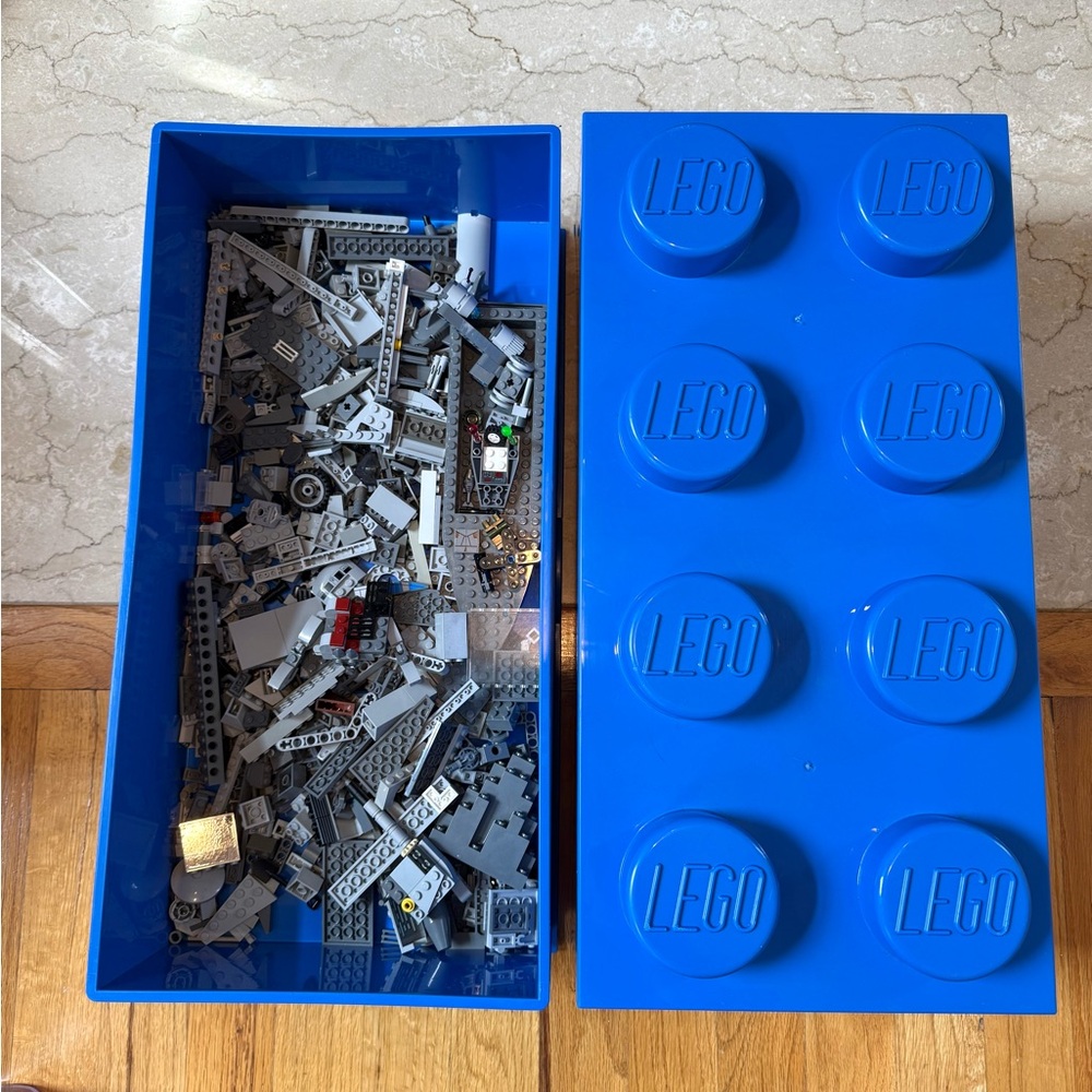 LEGO Storage Box Large 19.5” x 9.75" Stackable Container + 1.5 Lbs Legos Ship